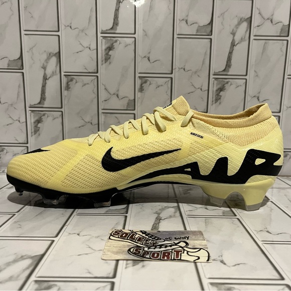 New Nike Zoom Vapor 15 Pro FG Soccer Cleats Black Lemonade Yellow Mens Sizes - Picture 8 of 13